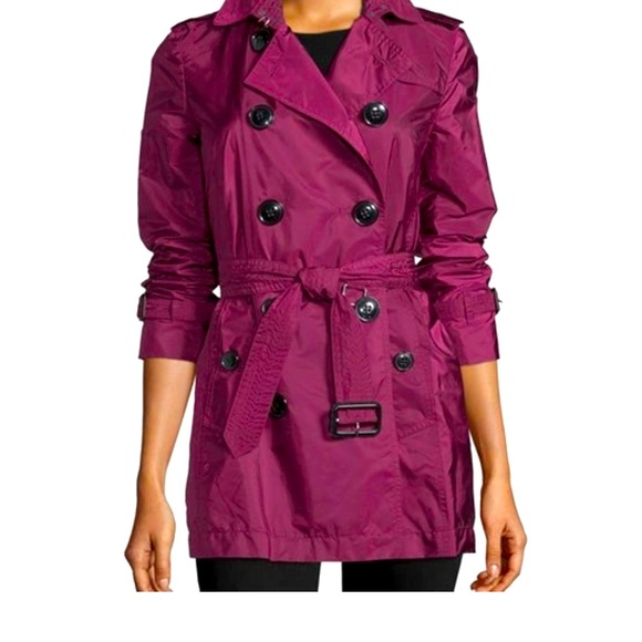 Burberry Kerringdale Berry Pink Trench Coat